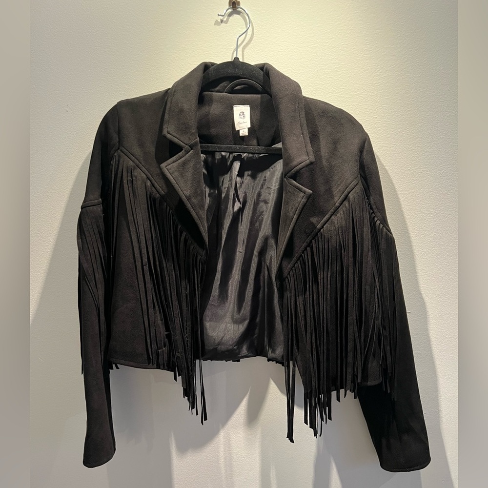 Black Fringe Women's Jacket